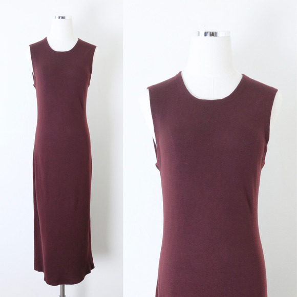 Theory Dresses & Skirts - Theory Size M Koldeen Preen Wool Midi Sweater Dress Sleeveless Cassis Red
